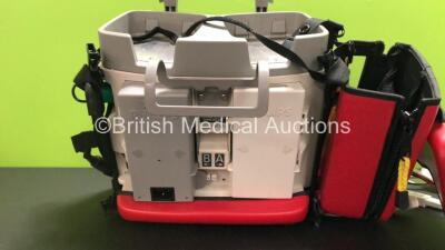 Philips Heartstart MRx Defibrillator Including Pacer, ECG, NIBP, SpO2 and Printer Options with 1 x Philips M3538A Battery, 1 x Philips M3539A Module, 1 x SpO2 Lead, 1 x NIBP Lead, 1 x 3 Lead ECG and 1 x Philips M1742A Internal Paddles In Carry Bag (Powers - 5