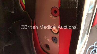 Philips Heartstart MRx Defibrillator Including Pacer, ECG, NIBP, SpO2 and Printer Options with 1 x SpO2 Lead, 1 x NIBP Lead, 1 x 5 Lead ECG and 1 x Philips M1742A Internal Paddles In Carry Bag (Powers Up with Missing Printer Door) - 4