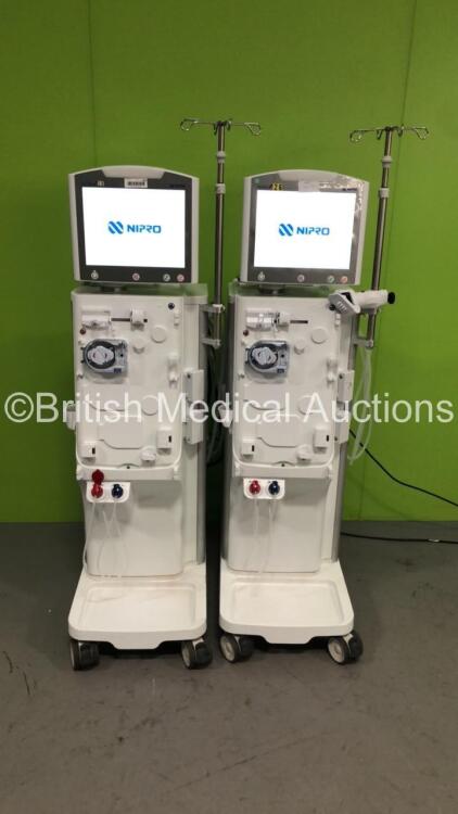 2 x Nipro Corporation Surdial X Dialysis Machines Version 1.506 with Hoses (Both Power Up) * Mfd 2017 *