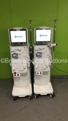 2 x Nipro Corporation Surdial X Dialysis Machines Version 1.506 with Hoses (Both Power Up) * Mfd 2017 * - 2