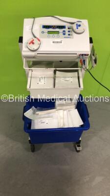 Huntleigh BD4000XS Fetal Monitor on Stand with 1 x US1 Transducer,1 x TOCO Transducer,1 x Control Finger Trigger and Job Lot of Printer Paper (Powers Up)