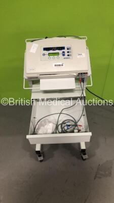 Huntleigh BD4000XS Fetal Monitor on Stand with 1 x US1 Transducer,1 x TOCO Transducer,1 x Control Finger Trigger and Job Lot of Printer Paper (Powers Up)