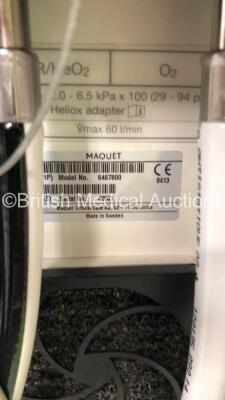 Maquet Servo i Ventilator Model No 6487800 System Version v8.0 System Software Version v8.00.01 Total Operating Hours 108013 with Hoses (Powers Up) * SN 42001 * - 10