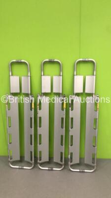 3 x Meber Aluminium Scoop Stretchers