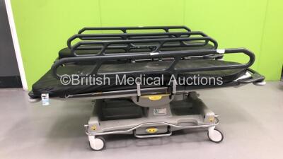 2 x Anetic Aid QA3 Hydraulic Patient Trolleys with 2 x Mattresses (Hydraulics Tested Working)