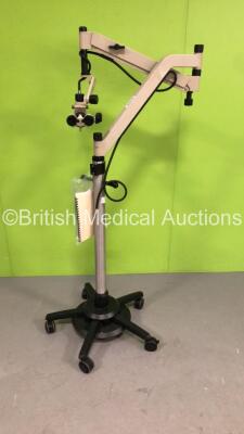 Global Surgical Microscope with 2 x 10x Eyepieces,M1028-250 Lens and Manual on Stand (Unable to Test Due to No Light Source)