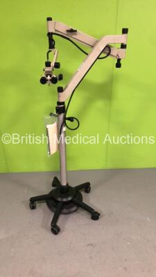 Global Surgical Microscope with 2 x 10x Eyepieces,M1028-250 Lens and Manual on Stand (Unable to Test Due to No Light Source) - 2