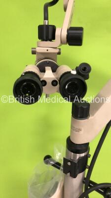 Global Surgical Microscope with 2 x 10x Eyepieces,M1028-250 Lens and Manual on Stand (Unable to Test Due to No Light Source) - 3