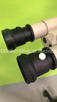 Global Surgical Microscope with 2 x 10x Eyepieces,M1028-250 Lens and Manual on Stand (Unable to Test Due to No Light Source) - 7