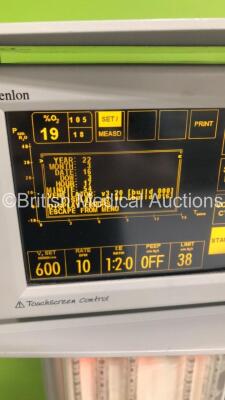 InterMed Penlon Prima SP Anaesthesia Machine with InterMed Penlon AV 900 Ventilator Software Version v3.20 (Build 000 ) / Display Version v3.04 (Build 016 ),Absorber,Bellows,Oxygen Mixer and Hoses (Powers Up) - 3