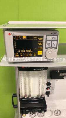 InterMed Penlon Prima SP Anaesthesia Machine with InterMed Penlon AV 900 Ventilator Software Version v3.35 (Build 011 ) / Display Version v3.04 (Build 016),Absorber,Bellows,Oxygen Mixer and Hoses (Powers Up) - 4