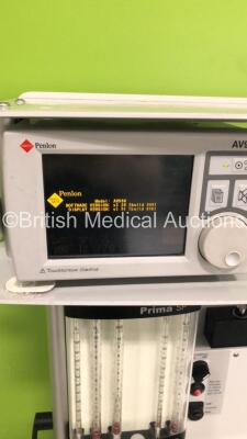 InterMed Penlon Prima SP Anaesthesia Machine with InterMed Penlon AV 900 Ventilator Software Version v3.20 (Build 000 ) / Display Version v3.04 (Build 016 ),Absorber,Bellows,Oxygen Mixer and Hoses (Powers Up) - 2