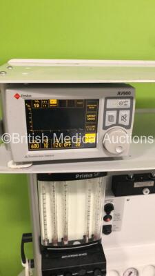 InterMed Penlon Prima SP Anaesthesia Machine with InterMed Penlon AV 900 Ventilator Software Version v3.20 (Build 000 ) / Display Version v3.04 (Build 016 ),Absorber,Bellows,Oxygen Mixer and Hoses (Powers Up) - 3