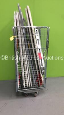 Cage of 7 x Spinal Boards and 3 x Aluminium Stretchers (Cage Not Included)