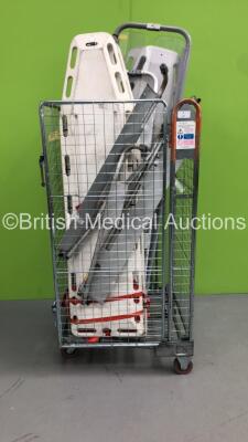 Cage of 7 x Spinal Boards and 3 x Aluminium Stretchers (Cage Not Included) - 2