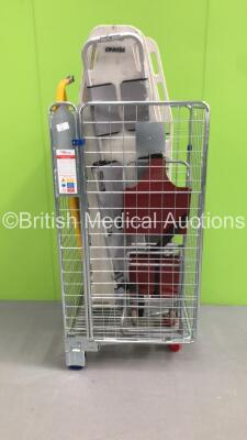 Cage of 6 x Spinal Boards and 2 x Aluminium Scoop Stretchers ,1/2 Ferno Scoop Stretcher and 1 x Ferno Evacuation Chair (Cage Not Included) - 2