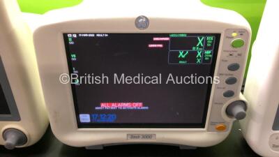 Job Lot Including 1 x GE Dash 4000 Patient Monitor (Some Missing Casing - See Photo) 1 x GE Dash 3000 Patient Monitor and 1 x GE Transport Pro Monitor (All Power Up) - 3