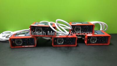 5 x paraPAC 200D MR Compatible Ventilators with 5 x Hoses