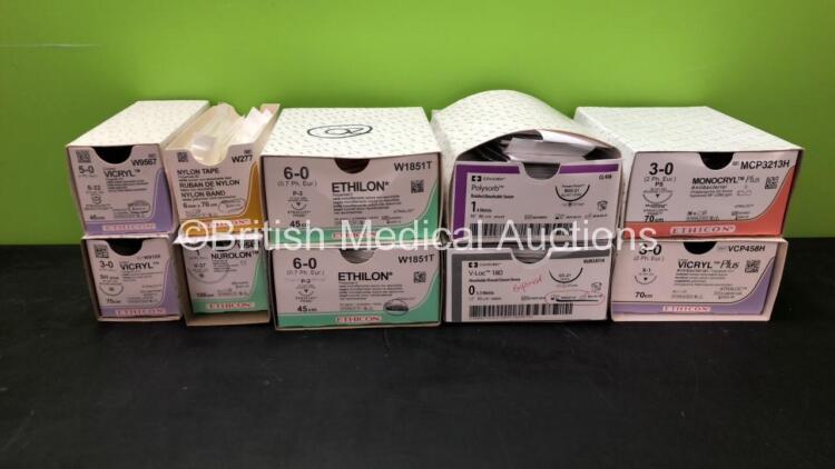 Job Lot of Various Ethicon and Covidien Suture (See Photos for References)