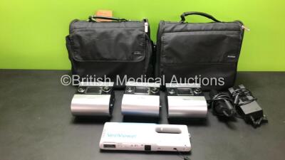 Mixed Lot Including 1 x Christie VeinViewer Flex *Mfd 2017-11* and 3 x ResMed S9 CPAP Units (1 x VPAP ST, 1 x AutoSet, 1 x Elite) with 2 x Power Supplies and 2 x Cases *22111615840 - 23142347552 - 22101226652*