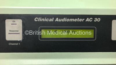 Mixed Lot Including 1 x Kamplex Clinical Audiometer AC 30 (Powers Up) and 1 x Cuda Headlamp and Fiber Optic Cable *GH* - 3