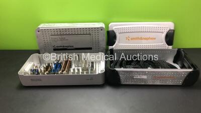 Job Lot of Surgical Instruments Including Smith+Nephew Ilizarov System Telescopic Rods, Rings and 2 x Trays