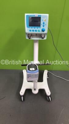 Acutronic Medical System Fabian Ventilator on Stand with Fisher and Paykel MR850AEK Humidifier (Powers Up with Error - See Pictures) **GL**