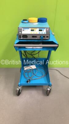 Valleylab Force FX-CS Electrosurgical / Diathermy Unit on Stand with Footswitches (Powers Up - Trolley Damaged - See Pictures)