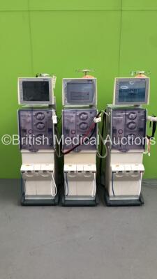 3 x Fresenius Medical Care 5008 Cordiax Dialysis Machines - Software Version 4.62 - Running Hours 36789 (2 x Power Up - 1 x with Alarm 1 x with Error - 1 x No Power - See Pictures)