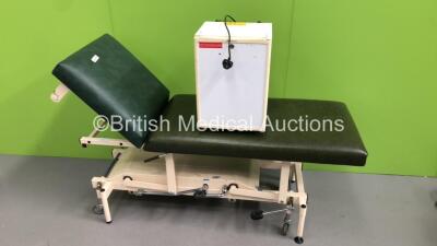 1 x Akron Hydraulic Patient Couch (Hydraulics Tested Working) and 1 x Dometic Fridge - 2