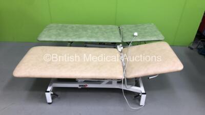 2 x Medi-Plinth Electric Patient Examination Couches with Controllers (Both Power Up) * Equip No 503228 / 503226 *