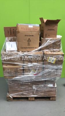 Large Pallet of Consumables Including TransWarmer Infant Transport Mattress and Assorted Overalls * On Pallet *