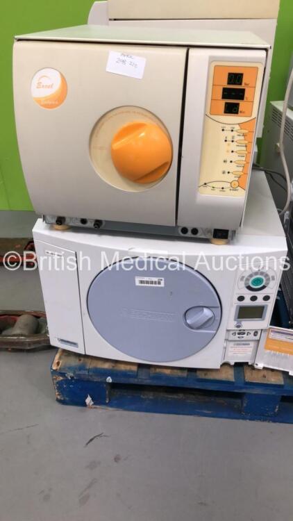 1 x Eschmann Little Sister SES 113B Vacuum Autoclave and 1 x Excel Enigma Steam Sterilizer/Autoclave (Both Power Up)