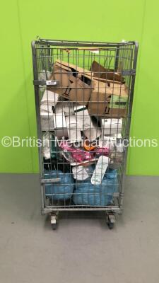 Cage of Mixed Consumables Including KN95 Face Masks, Mefli Bandages and Creightons Pure Touch Hygiene Hand Gel (Cage Not Included - Out of Date)