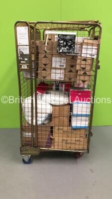 Cage of Mixed Consumables Including Cutan Complete Foam Hand Sanitizer, Type IIR Fluid Resistant Surgical Masks and Medi Anti Embolism Stockings (Cage Not Included - Out of Date) - 2