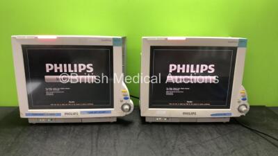 2 x Philips IntelliVue MP70 Touch Screen Patient Monitors Software Revision K.21.42, K.21.42* (Both Power Up ) *Mfd 2009, 2012*