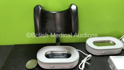 Mixed Lot Including 1 x Operating Table Headrest, 3 x Philips SCF 286 Steam Sterilizer Base Units (All Power Up) 2 x Marsden FT3010 Non Contact Infrared Thermometers, 1 x Olympus A3293 Fiber Optic Light Source Cables, 1 x Zoll 8011014104 Internal Hard Pad - 2