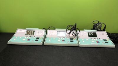 3 x Kamplex KLT 25 Admittance Audiometers with 3 x Power Supplies (All Power Up)