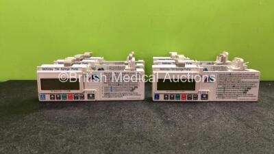 6 x CME McKinley T34 Ambulatory Syringe Pumps (5 Power Up, 1 No Power Due to Damage with Missing Battery Cover- See Photos-Batteries Not Included)