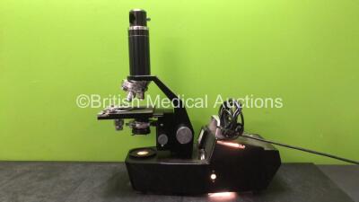 Gillett & Sibert GS Microscope with 1 x X5 Optic, 1 x X40 Optic, 1 x X10 Optic and 1 x X20 Optic (Powers Up) - 2