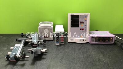 Mixed Lot Including 1 x Nellcor N-560 Pulse Oximeter (Powers Up) 1 x GE TRAM Module, 1 x Datascope Accutorr Plus Patient Monitor (Powers Up) 4 x Whisper Flow Valves and 1 x Fisher & Paykel MR730 Respiratory Humidifier Unit (Powers Up) *GL*