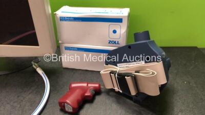 Mixed Lot Including 1 x Karl Storz Endoskope SC-SX19-A1511 Monitor (Untested Due to No Power Supply) 1 x Oxylitre Hose, 1 x EZ IO G3 Power Driver, 1 x AirTech PA100 Blower System (Untested) 20 x Zoll ECG Electrodes - 3