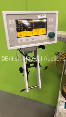 Datex-Ohmeda Aestiva/5 Anaesthesia Machine with Datex-Ohmeda SmartVent Aestiva 7900 SmartVent Software Version 4.8 PSVPro,1 x GE M-NESTPR Module with NIBP,T1,T2,ECG+Resp,P1,P2 and SpO2 Options,Oxygen Mixer,Absorber,Bellows and Hoses (Powers Up-Dials Incom - 4