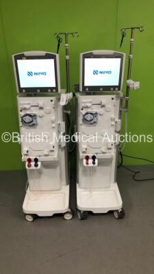 2 x Nipro Corporation Surdial X Dialysis Machines Version 1.506 with Hoses (Both Power Up) * Mfd 2017 * - 2