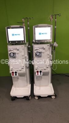 2 x Nipro Corporation Surdial X Dialysis Machines Version 1.506 with Hoses (Both Power Up) * Mfd 2017 *