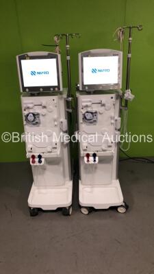 2 x Nipro Corporation Surdial X Dialysis Machines Version 1.506 with Hoses (Both Power Up) * Mfd 2017 * - 2