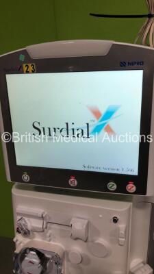 2 x Nipro Corporation Surdial X Dialysis Machines Version 1.506 with Hoses (Both Power Up) * Mfd 2017 * - 4