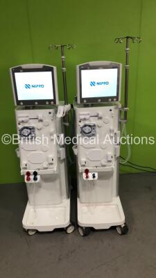 2 x Nipro Corporation Surdial X Dialysis Machines Version 1.506 with Hoses (Both Power Up) * Mfd 2017 * - 2