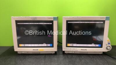 2 x Philips IntelliVue MP70 Patient Monitors (Both Power Up) *G* *SN DE61753352, DE73167845*