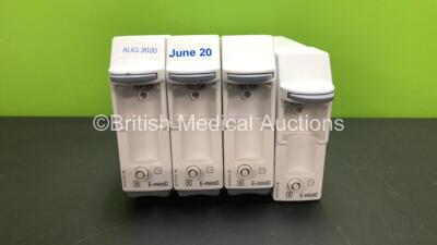 4 x GE E-miniC Gas Modules *Mfd 2011 - 2016 - 2019 - NA* ** 6764763 - 8509074 - 8529532 - NA** (1 x Missing Casing - See Photo)